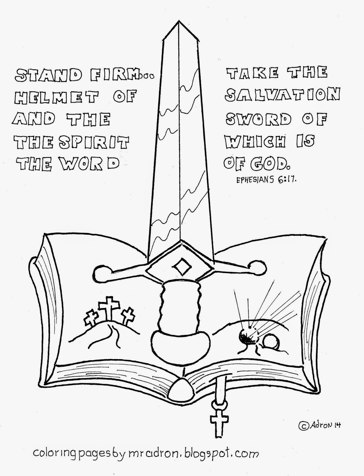 Coloring Pages for Kids by Mr. Adron: The Sword of The Spirit ...
