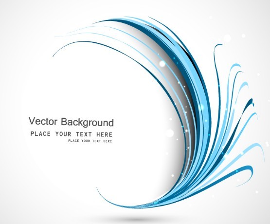 Free Blue Curved Lines Background Vector » TitanUI