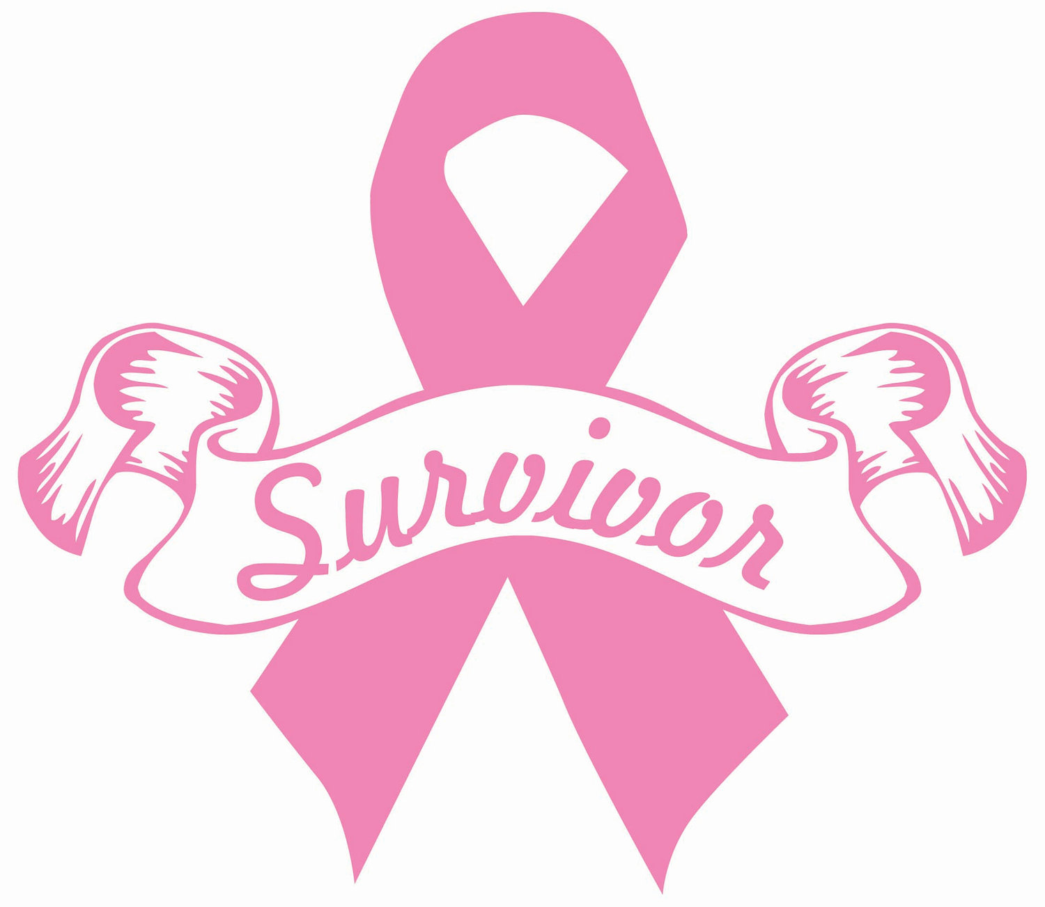 Pink Survivor Cancer ribbon 7 by VisualAppeals on Etsy