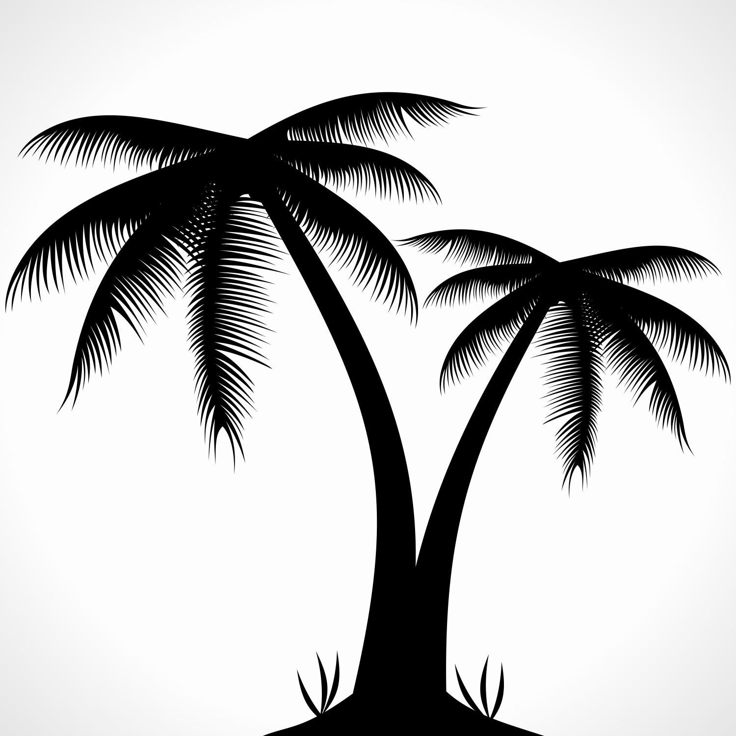 Palm Tree Beach Vector - ClipArt Best