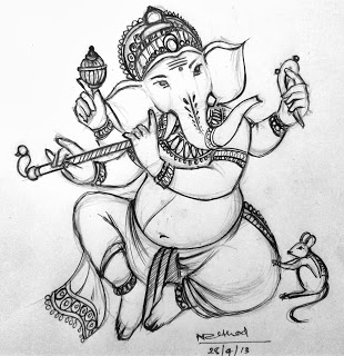 Shri Ganesh Sketch - Cliparts.co