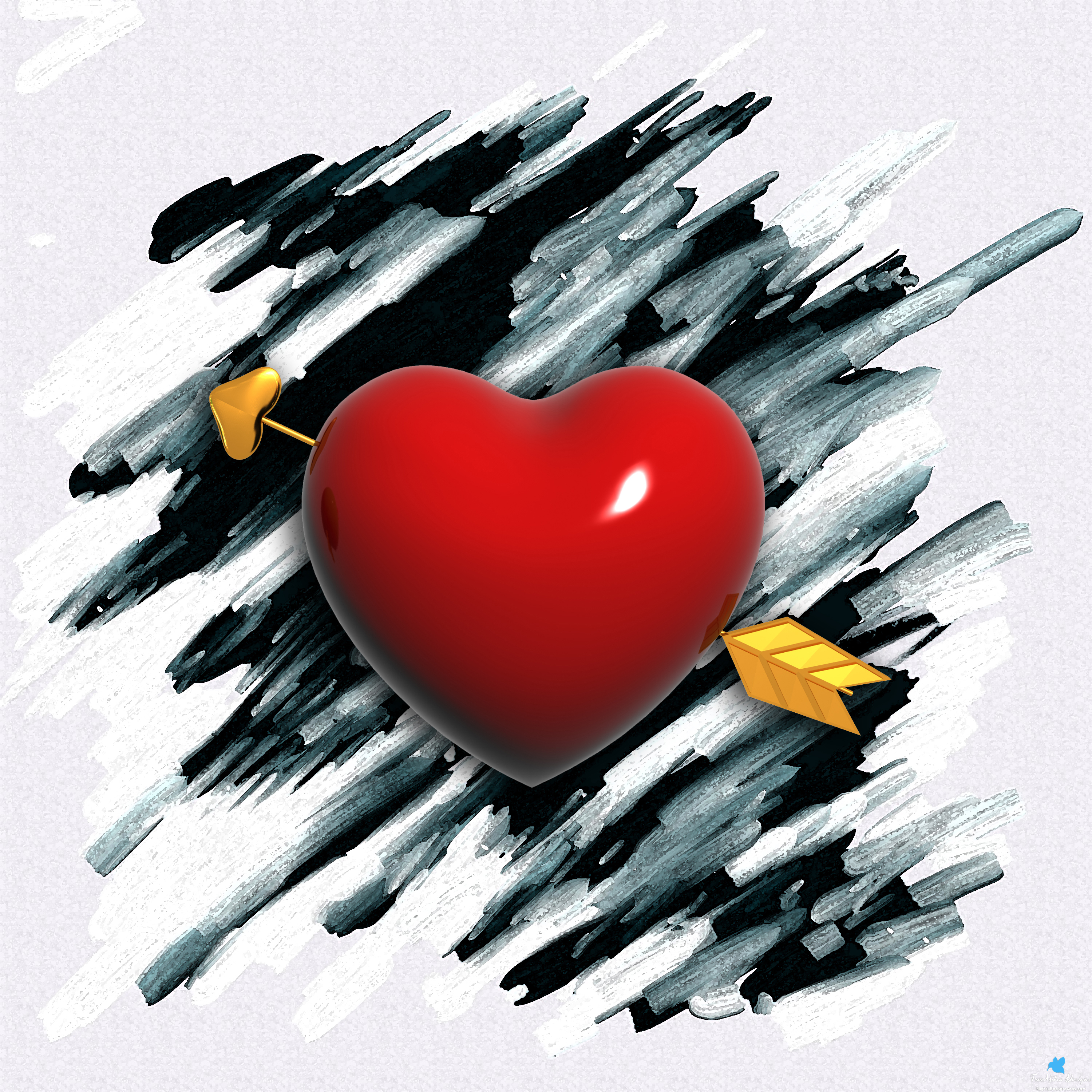 Heart with Arrow - Mighty Backgrounds : Free Backgrounds & Textures