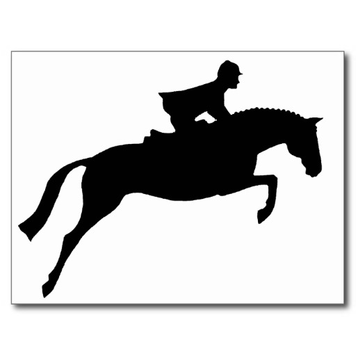 Jumper Horse Silhouette Postcard | Zazzle