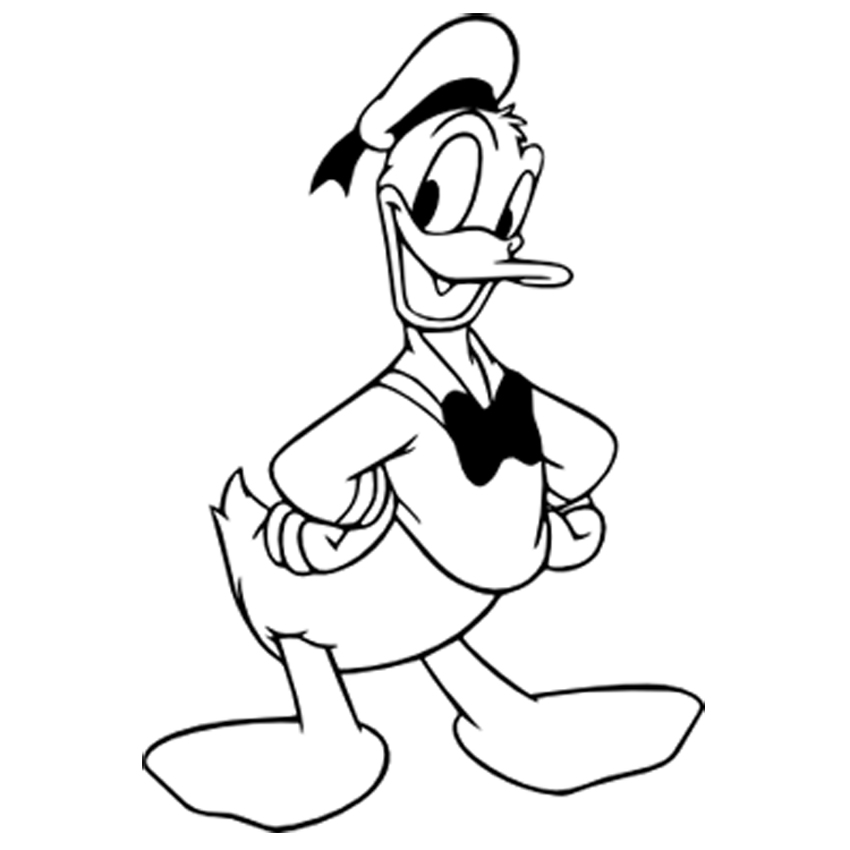Donald Duck Coloring Pages Picture | Disney Cartoon Character ...