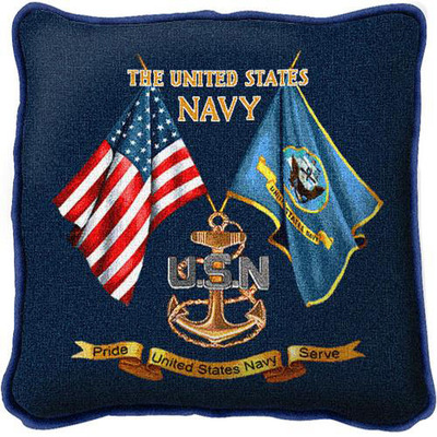 Navy Sea Power Decorative Throw Pillow 17 x 17 by Pure Country ...