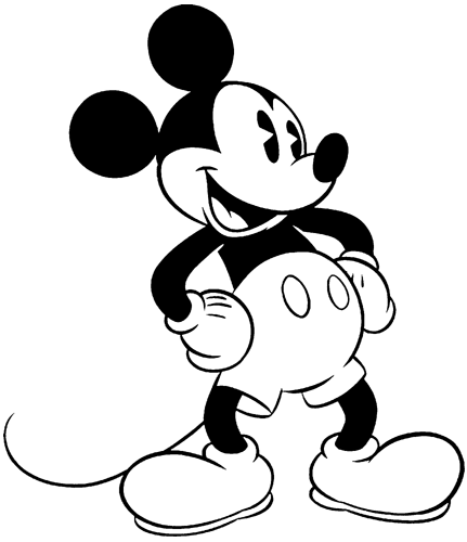 Baby Mickey Mouse Clipart Black And White | Clipart Panda - Free ...