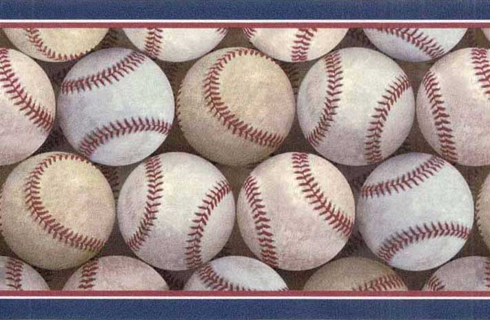 MLB Baseball Home Decor~Baseball Pile Wall Border 5804895