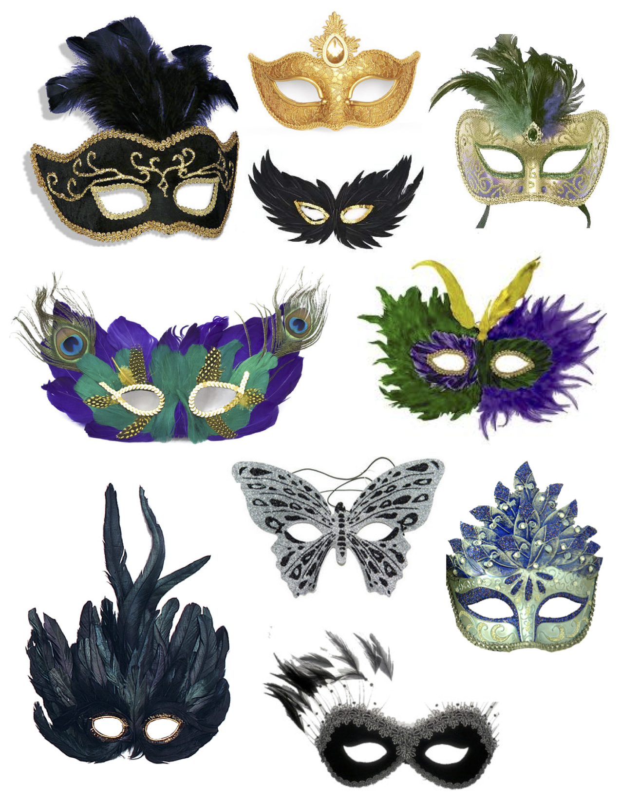 Elaborate, Colorful Disguise: Feathered & Sequined Mardi Gras ...