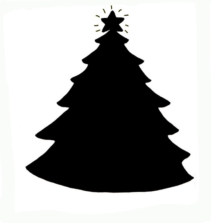 christmas tree silhouette clip art free - photo #9