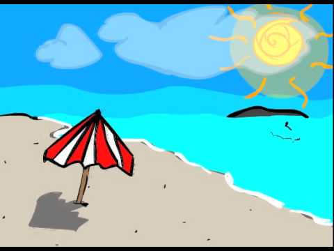 Animated Beach Scene Sample - YouTube