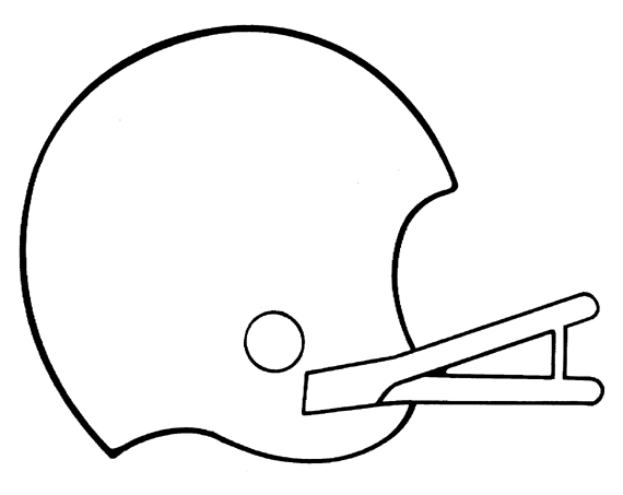 Football helmet - Free Printable Coloring Pages