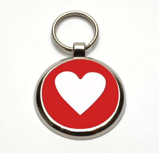 Red Love Heart - Pawprint Pet Tags