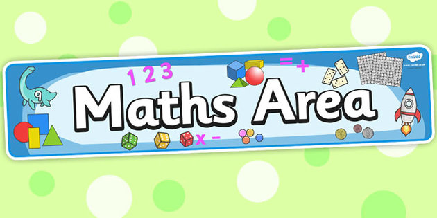 Maths Area Sign - Classroom Area Signs, KS1, math, Banner