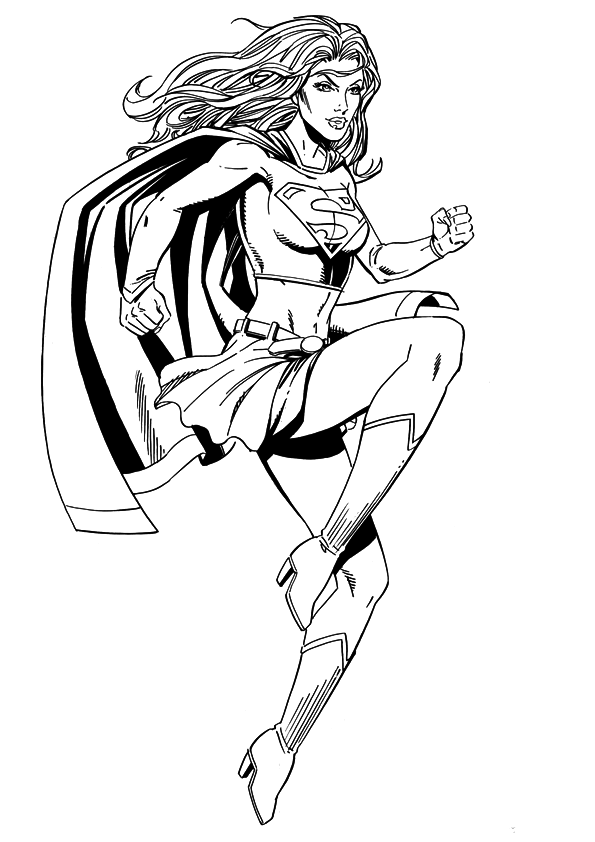 Superwoman And Superman Coloring Pages | Cartoon Coloring Pages