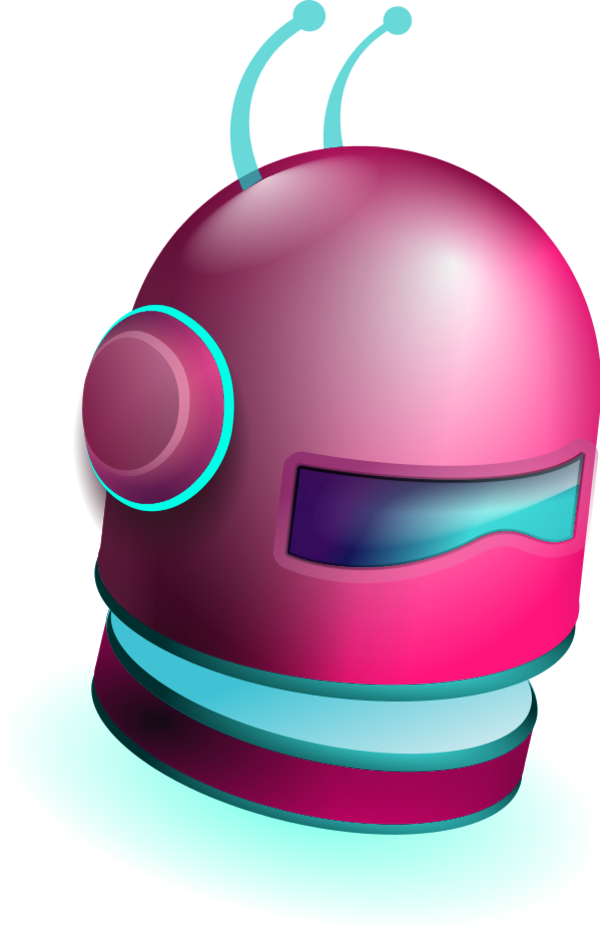 robot head with two antennas coming out of it - vector Clip Art