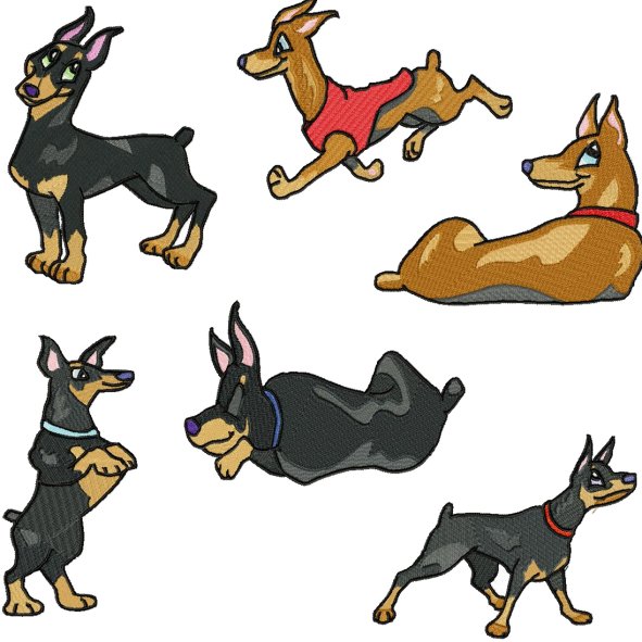 Doberman #2 - $20.00 : SharSations Embroidery, Your Embroidery ...