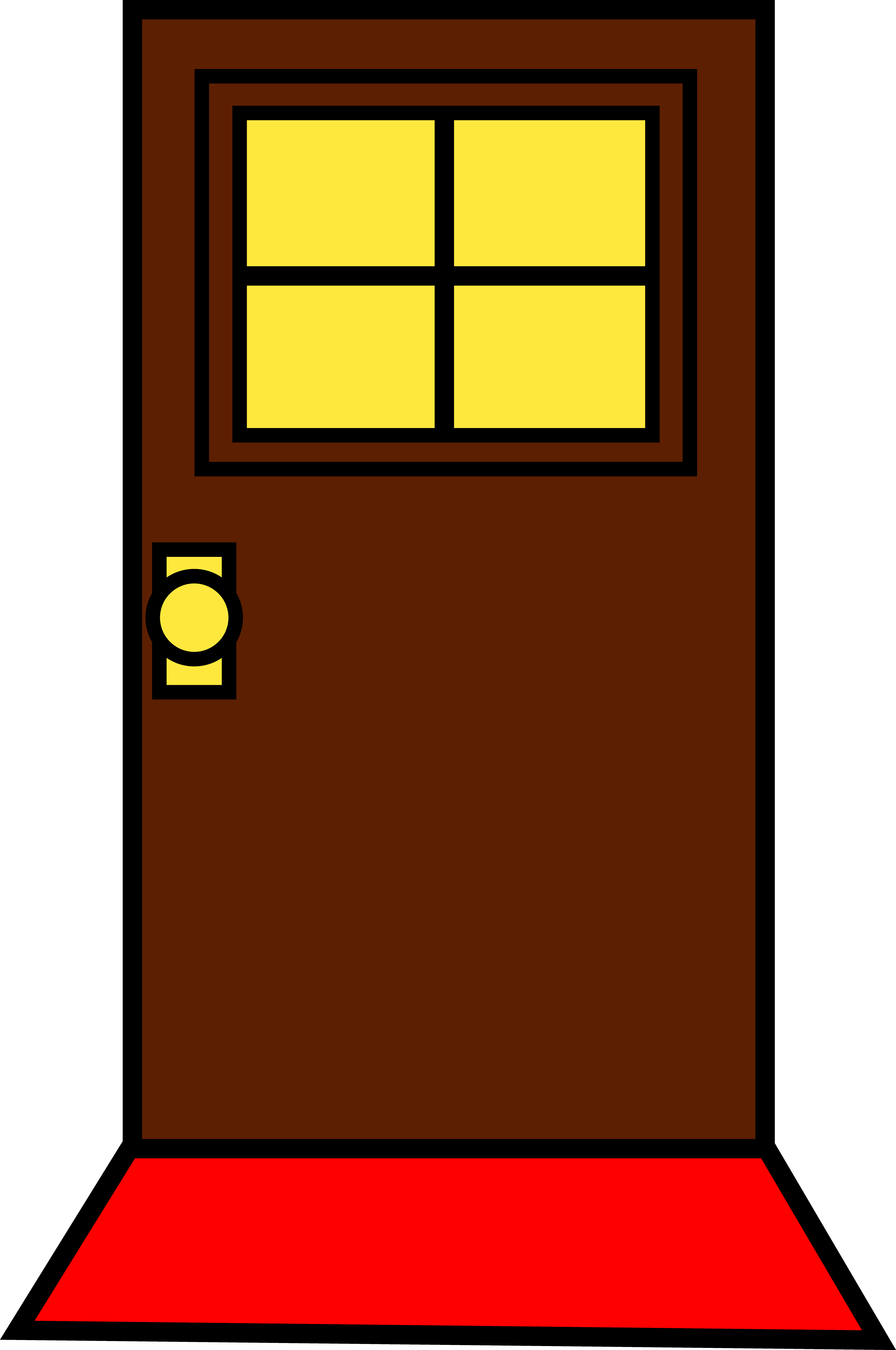 Simple Brown Door Design - Free Clip Art