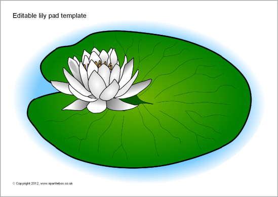 Editable lily pad template (SB8458) - SparkleBox