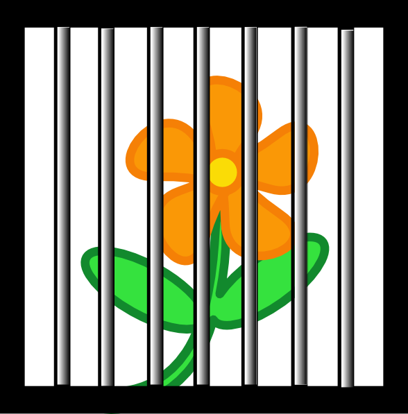 Flower Behind Bars clip art - vector clip art online, royalty free ...