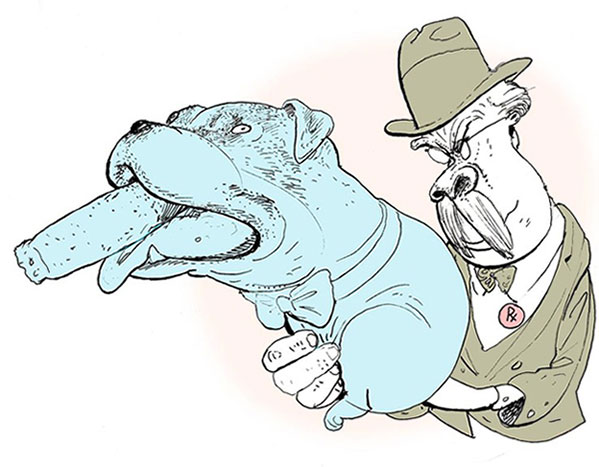 Brodner's Cartoon du Jour: Triumph the Blue Dog | Mother Jones