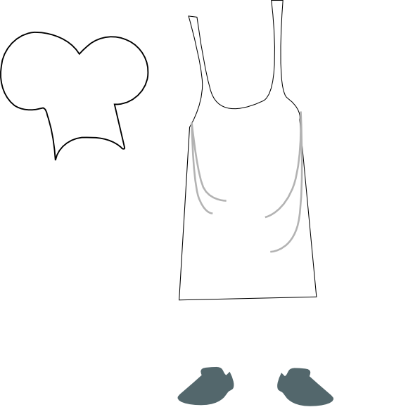 Chef Apron And Hat clip art - vector clip art online, royalty free ...