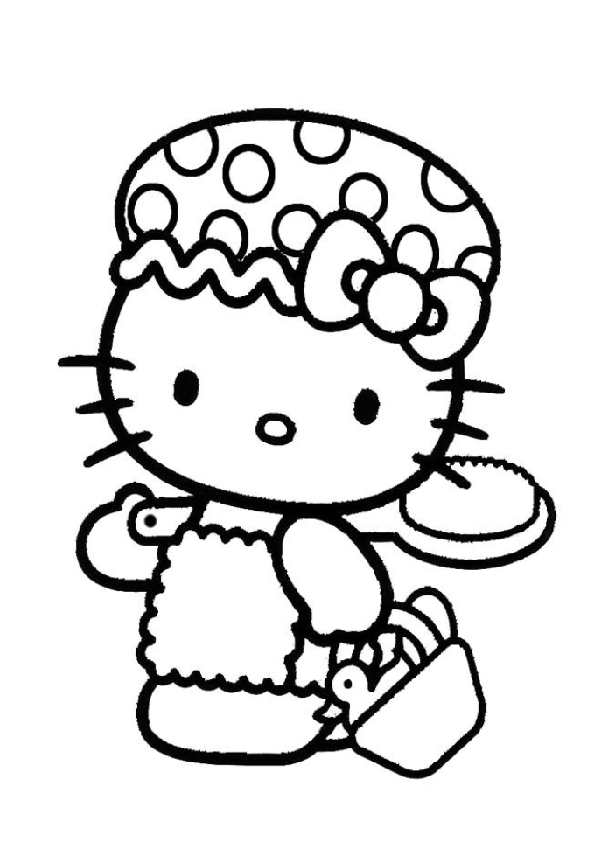 Color Pages Hello Kitty