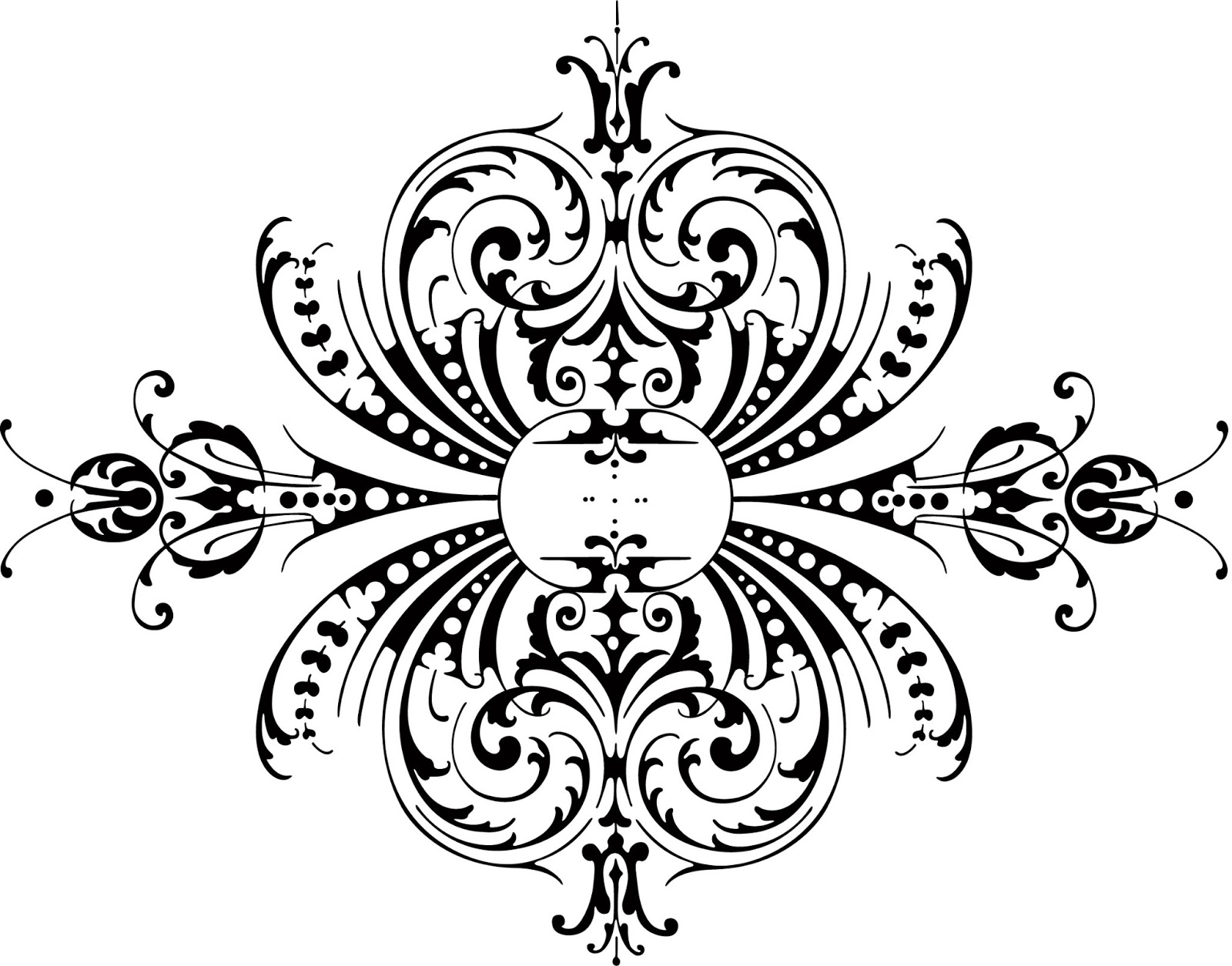 Free vintage clip art images: Free calligraphic ornaments