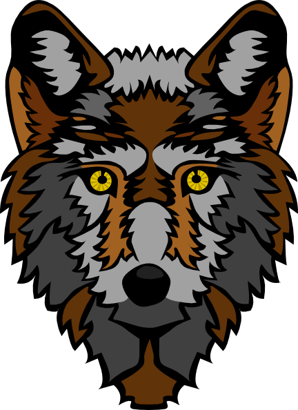 Stylized Wolf Head clip art - vector clip art online, royalty free ...