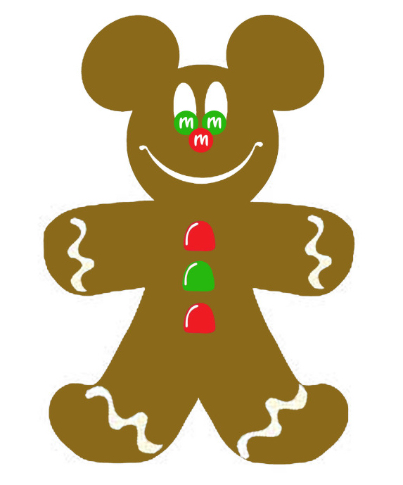 Mickey Mouse Gingerbread Man Cookie > Disney-Clipart.com