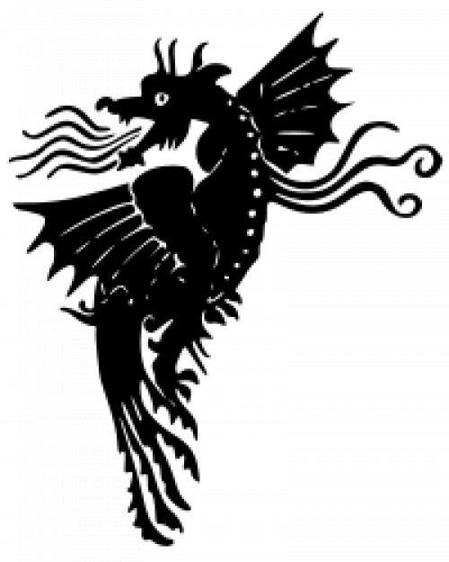 Black dragon drawing Vector | Free Download