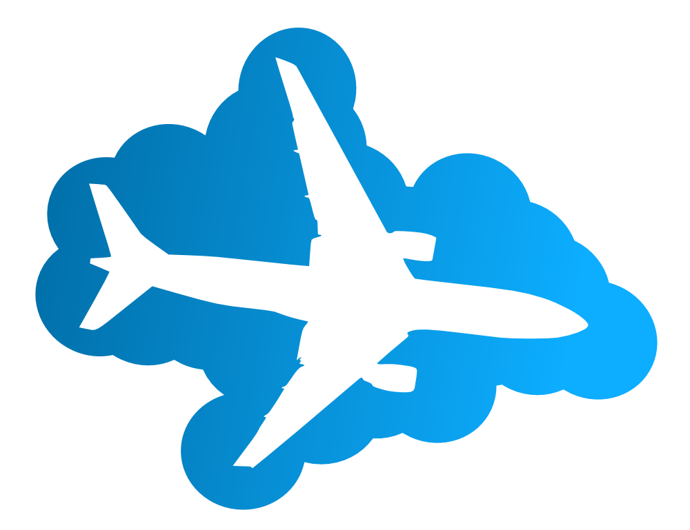 OnlineLabels Clip Art - Plane Silhouet In The Sky