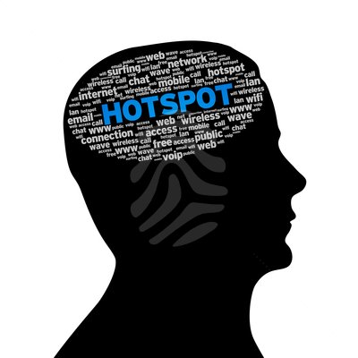 Silhouette head - Hotspot - clipart #
