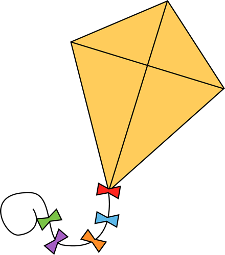 Colorful Kite Clip Art - Colorful Kite Image