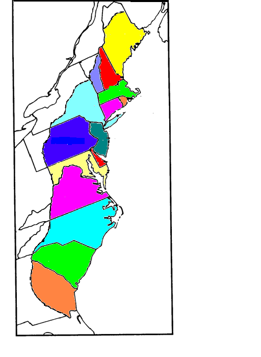 thirteen colonies