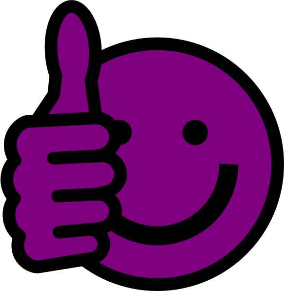 Purple Thumbs Up clip art - vector clip art online, royalty free ...
