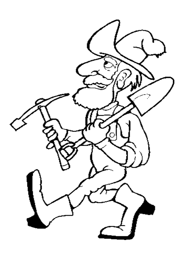 prospector Colouring Pages