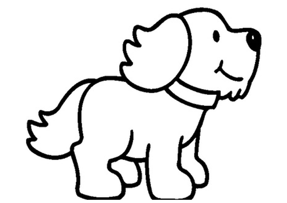 Free Clipart Coloring Pictures Of Puppies | School Clipart