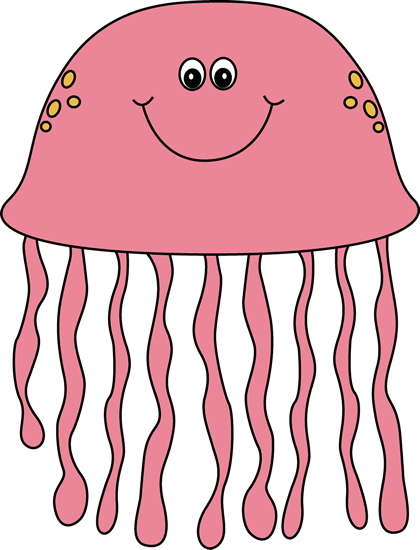 Cute Cartoon Jellyfish Clip Art - Cute Cartoon Jellyfish Image