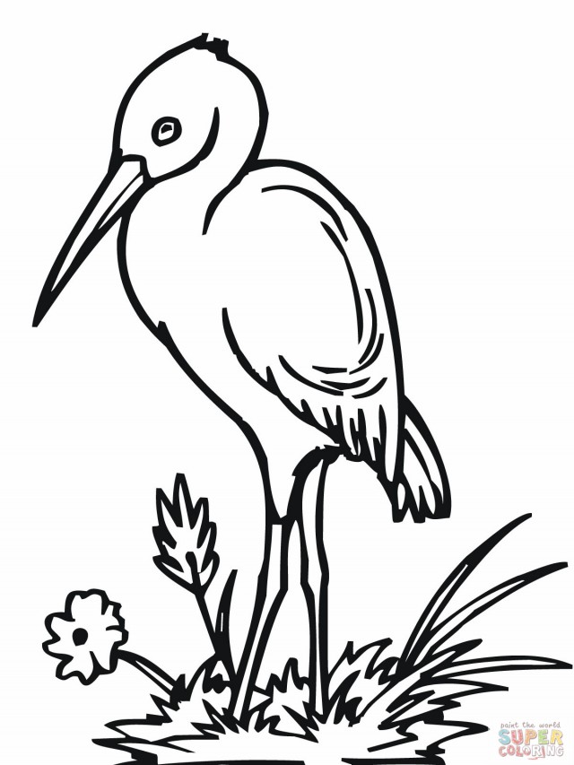 Cute Stork Coloring Online Super Coloring Stork Coloring Pages ...