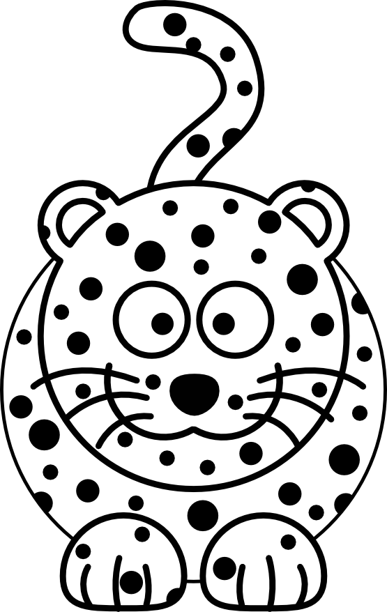 Cartoon Snow Leopard Coloring Page