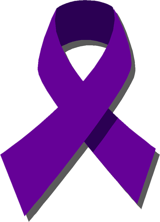 Purple Ribbon For Cancer