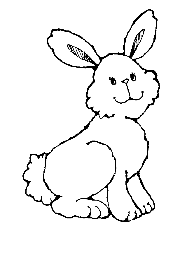free black and white easter bunny clipart - photo #14