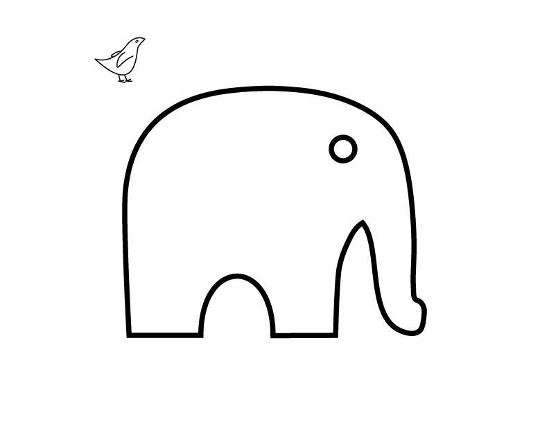 Simple Elephant Template Images & Pictures - Becuo