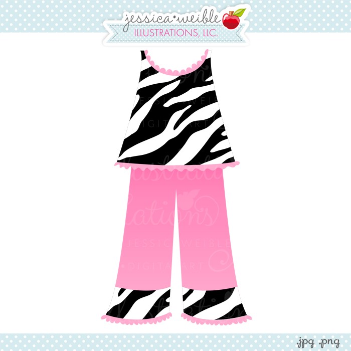 Zebra Striped Pajamas - JW Illustrations