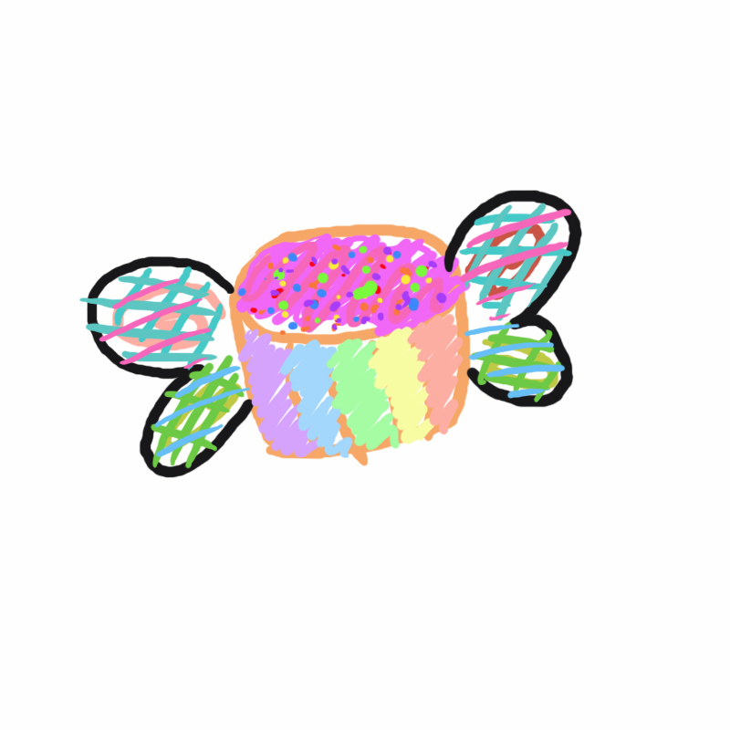 4. Pink Cupcake + Wings by hilawo on deviantART