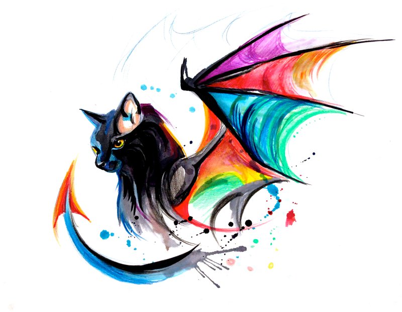 Rainbow Kitty Dragon by Lucky978 on deviantART