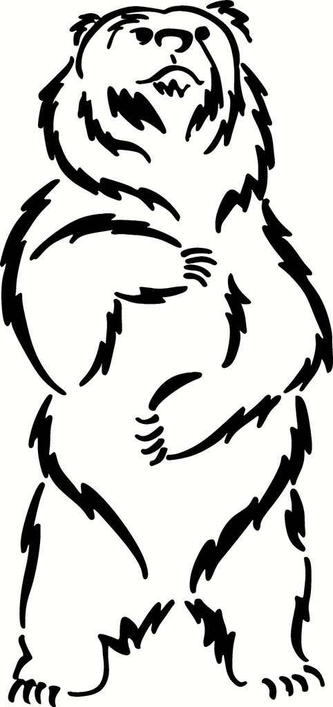 a bear standing Colouring Pages (page 3)