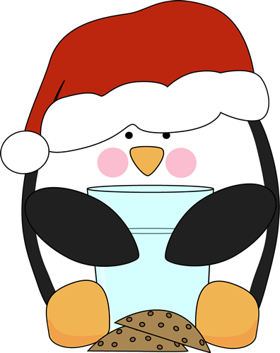 Penguin Eating Christmas Cookies Clip Art - Penguin Eating ...
