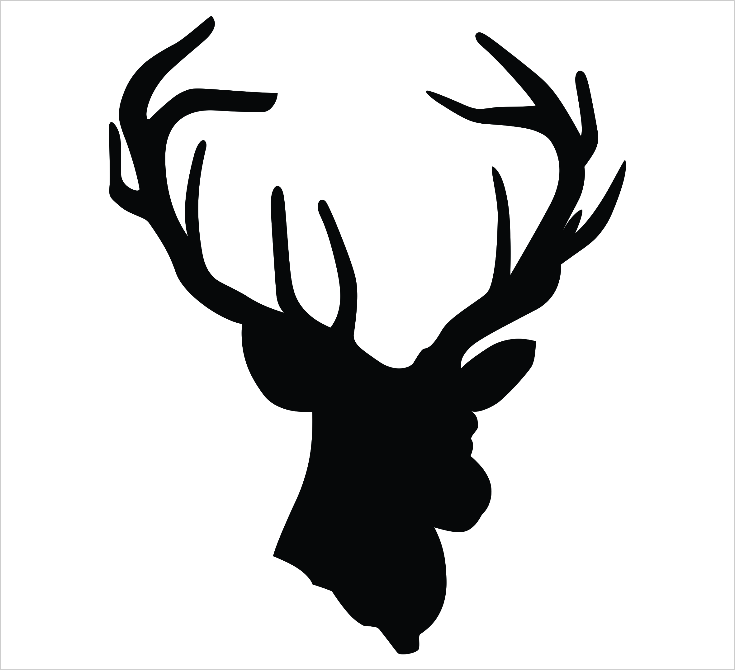 Images For > Clip Art Deer Head