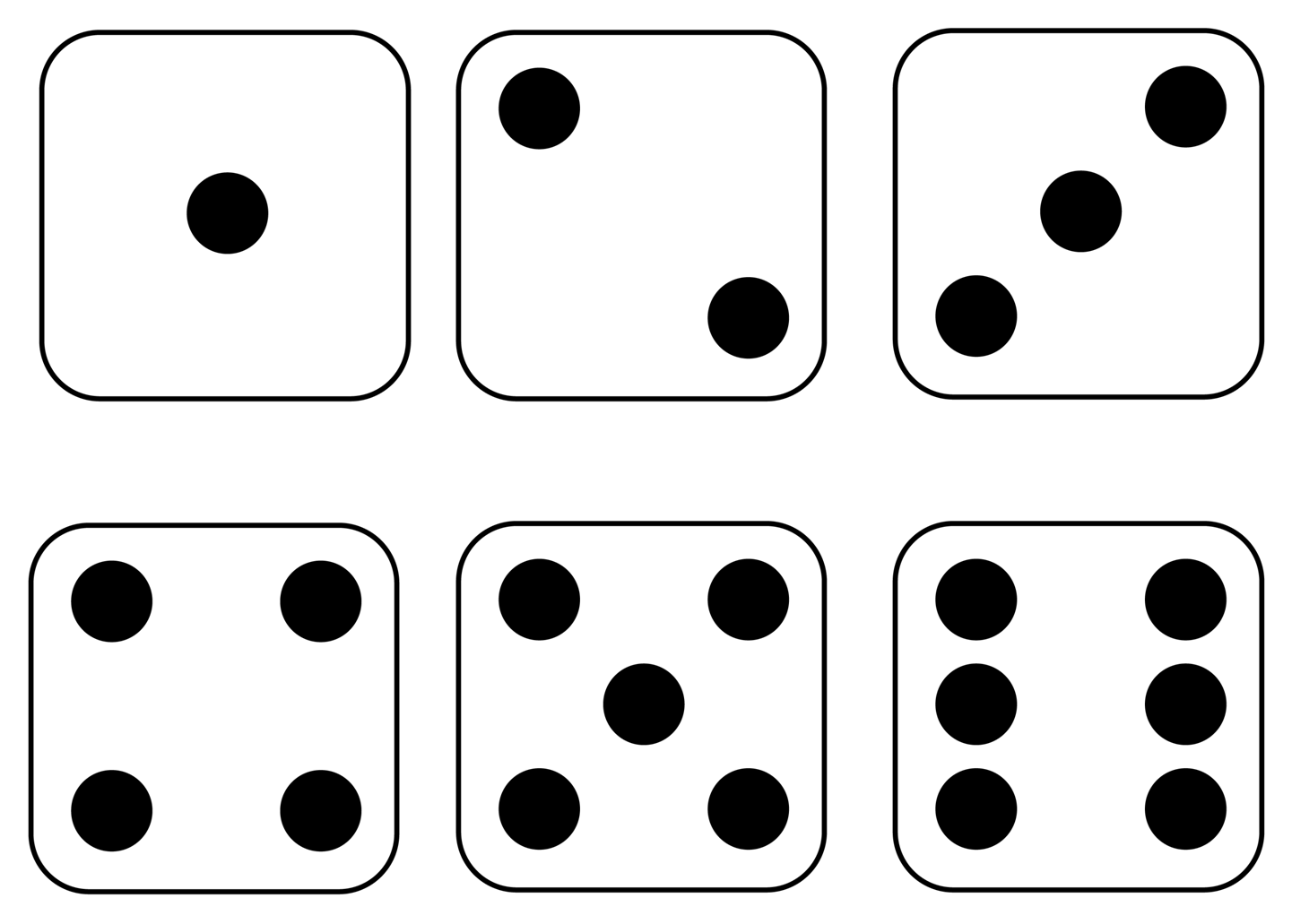 clip art black and white dice - photo #29